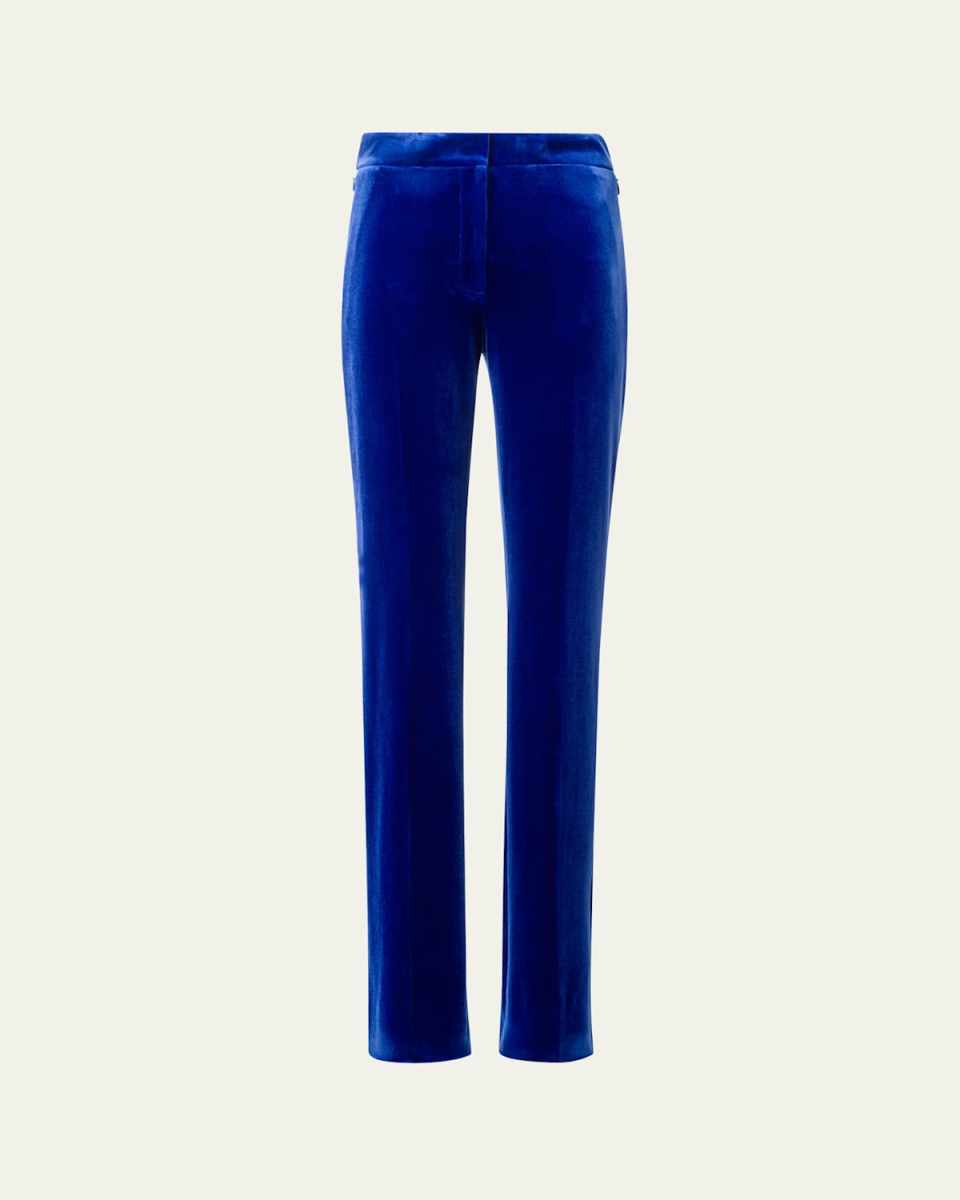 Carl Stretch Velvet Straight Leg Pants